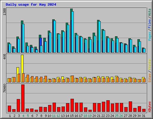 Daily usage for May 2024