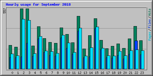 Hourly usage for September 2018