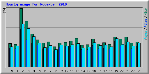 Hourly usage for November 2018