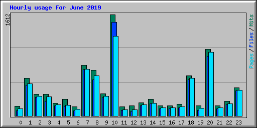 Hourly usage for June 2019