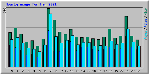 Hourly usage for May 2021