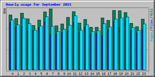 Hourly usage for September 2021